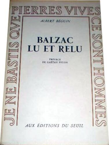 Balzac Lu Et Relu
