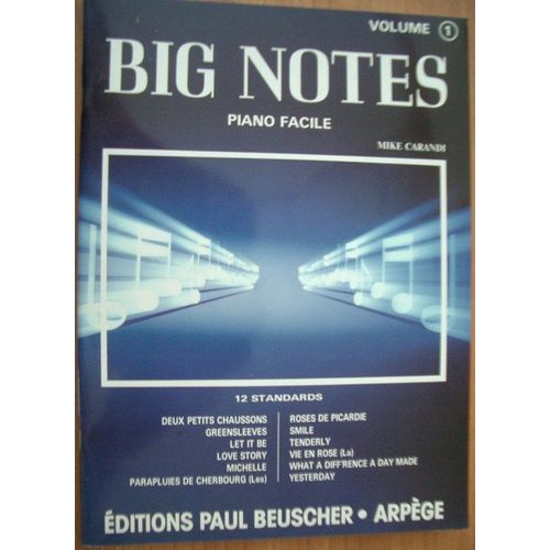 Big Notes-  Piano Facile- Vol 1