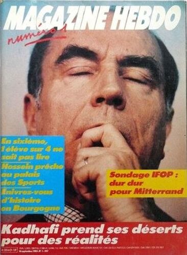 Magazine Hebdo  N° 1 : Sondage Ifop: Dur Dur Pour Mitterrand