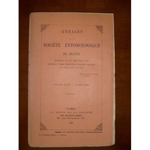 Annales De La Société Entomologique De France  N° 97
