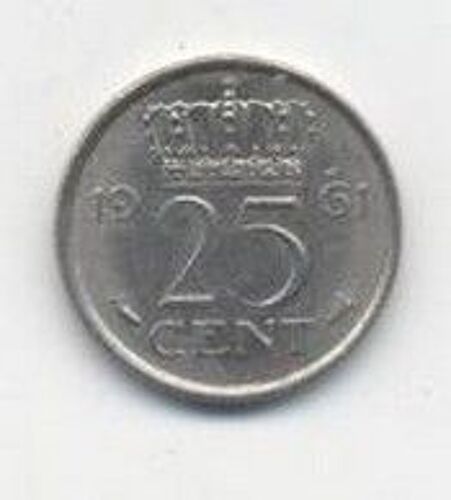 Pays-Bas 25 Cent 1961