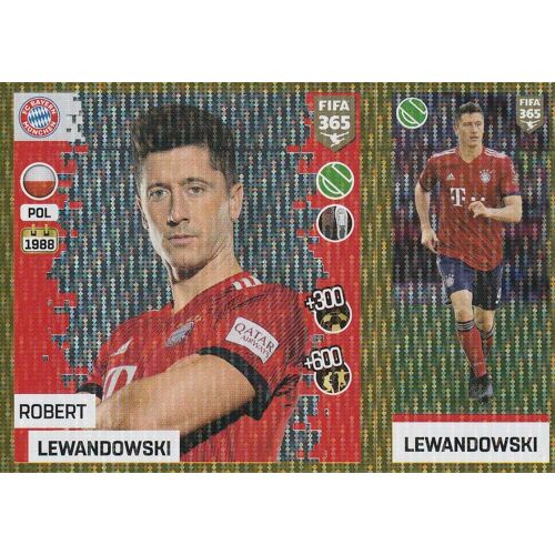 N° 175 - Stickers Image Panini Vignette - Foot Fifa 365 2019 - Lewandowski