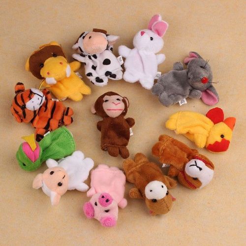 Marionnette En Forme D'animal Doux Du Zodiaque Chinois, Jouets En Peluche Pour Les Doigts, Oreiller Doux, Jouet Pour Enfants, Cadeau Doux, 12 Pièces