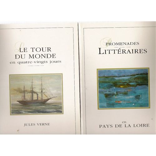 Coffret 3 Livres Pays De La Loire (Promenade Litteraires En Pays De La Loire ,Patrimoine Gastronomique En Pays De Loire ,Le Tour Du Monde En 80 Jours J Verne)