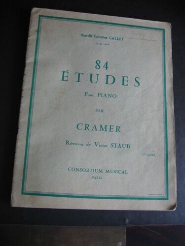 84 Études Pour Piano  Par Cramer- 1er Livre