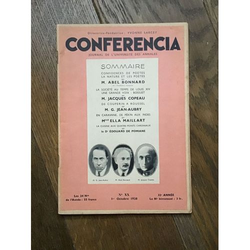 Conferencia 1938 - N°Xx - 1er Octobre 1938