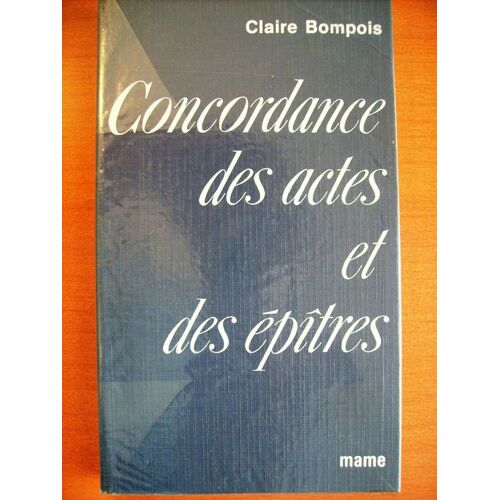 Concordance Des Actes Et Des Epitre