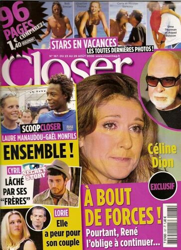 Closer  N° 167 : Céline Dion : A Bout De Forces !