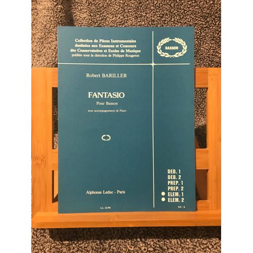 Robert Bariller Fantasio Pour Basson Et Piano Partition Éditions Leduc