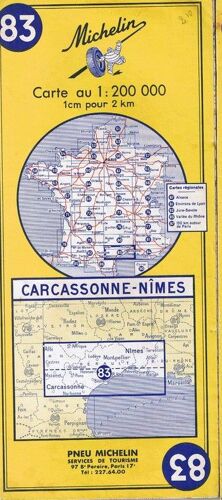 Carte Routiere  Michelin  N° 83