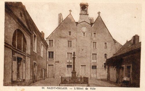 Carte Postale Ancienne - 53 - Saint Calais - L'hôtel De Ville