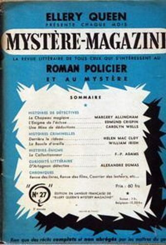 Mystere Magazine N° 27 Du 01/04/1950