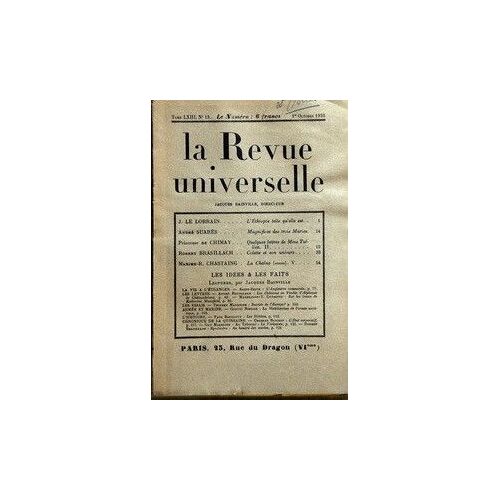 Revue Universelle (La) N° 13 Du 01/10/1935