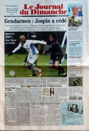 Journal Du Dimanche (Le) N° 2867 Du 09/12/2001