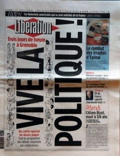 Liberation N° 8196 Du 13/09/2007