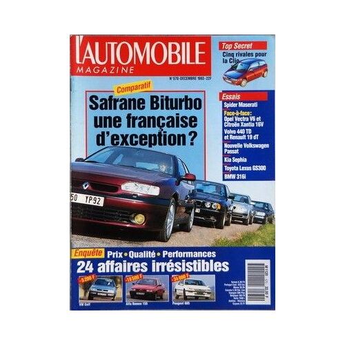 Automobile Magazine (L') N° 570 Du 01/12/1993