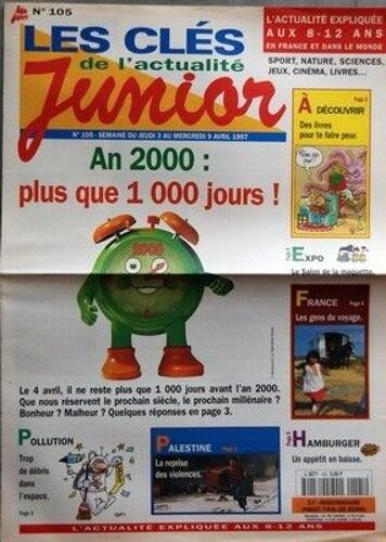 Cles De L'actualite Junior (Les) N° 105 Du 03/04/1997