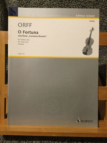 Orff O Fortuna Transcr. Varela Carmina Burana Partition Violon Solo Éd. Schott