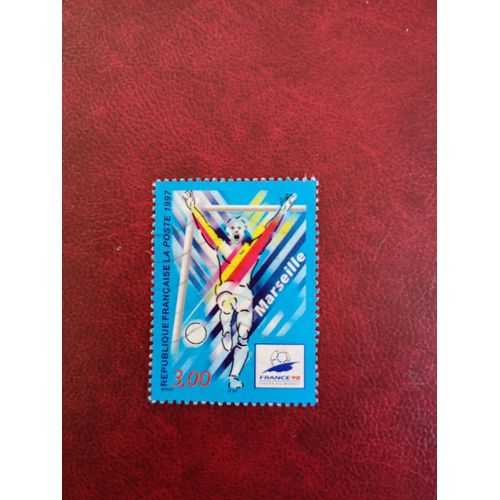 Timbre 1997 Coupe Du Monde Football France 98 Marseille 1