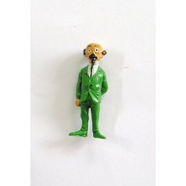 Figurine PVC Belvision Esso - Tintin Monochrome Le Capitaine Rouge - Occasion Comme Neuf