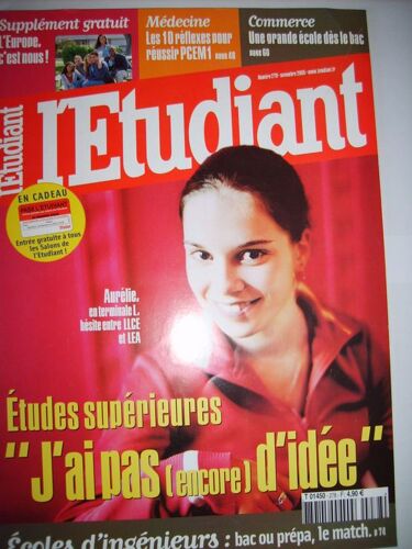 L'etudiant  N° 278 : Etudes Supérieures "J'ai Pas Encore D'idée"