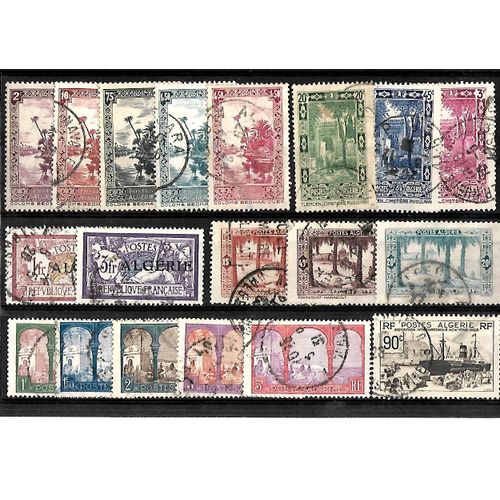 Algérie-Département Français- Lot De 19 Timbres Oblitérés-Très Bon Etat
