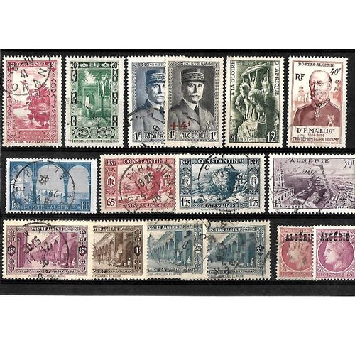Algérie-Département Français- Lot De 16 Timbres Oblitérés-Très Bon Etat