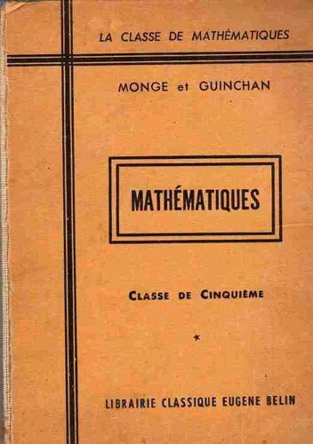 Mathematiques, Classe De Cinquieme Mathematiques, Classe De Cinquieme