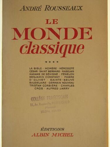 Le Monde Classique Tome 4