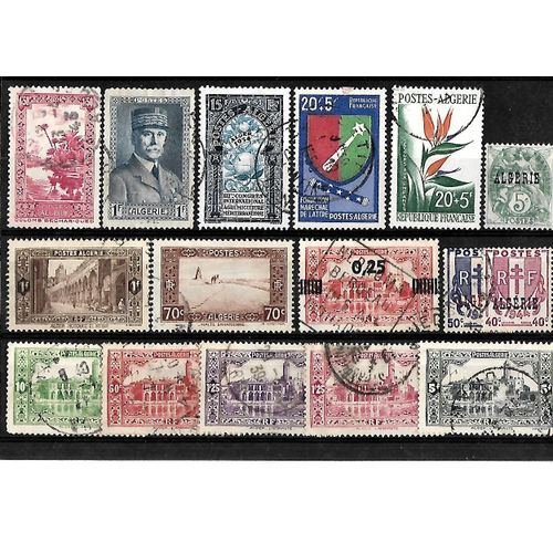 Algérie-Département Français- Lot De 16 Timbres Oblitérés-Très Bon Etat