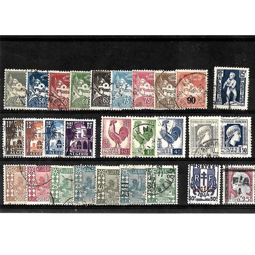 Algérie-Département Français- Lot De 28 Timbres Oblitérés-Très Bon Etat