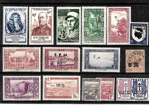 Algérie-Département Français- Lot De 16 Timbres Neufs**-Gomme Intacte- 1 Er Choix