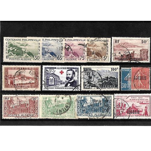 Algérie-Département Français- Lot De 14 Timbres Oblitérés-Très Bon Etat