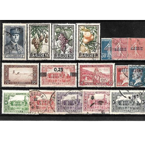 Algérie-Département Français- Lot De 17 Timbres Oblitérés-Très Bon Etat