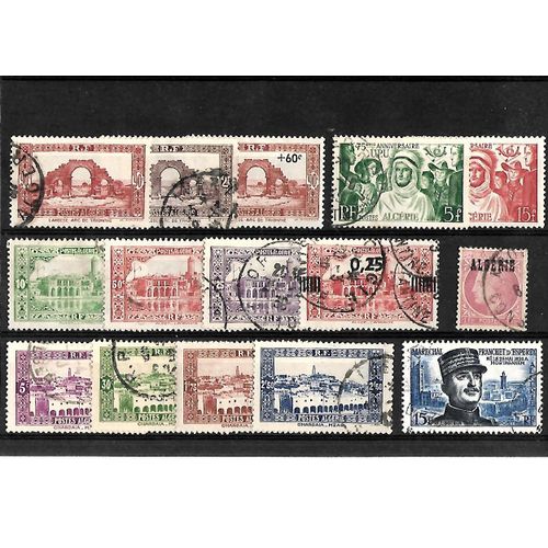 Algérie-Département Français- Lot De 15 Timbres Oblitérés-Très Bon Etat