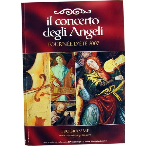 Il Concerto Degli Angeli  N° 2007 : Programme Jean-Sébastien Bach - Tournée D'été 2007.