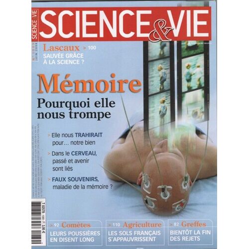 Science Et Vie  N° 1089 : Memoire Pourquoi Elle Nous Trompe, Lascaux Sauve Grace A La Science?, Cometes Leurs Poussieres En Disent Long, Sols Francais ,Greffes Bientot La Fin Des Rejets