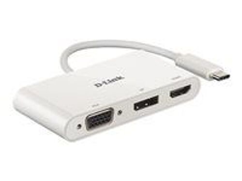 D-Link DUB-V310 - Adaptateur vidéo - USB-C mâle pour HD-15 (VGA), HDMI, DisplayPort femelle - 11 cm - support 4K