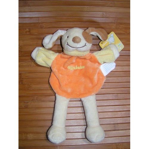 Doudou Plat - Marionnette Chien Cocard Orange Beige