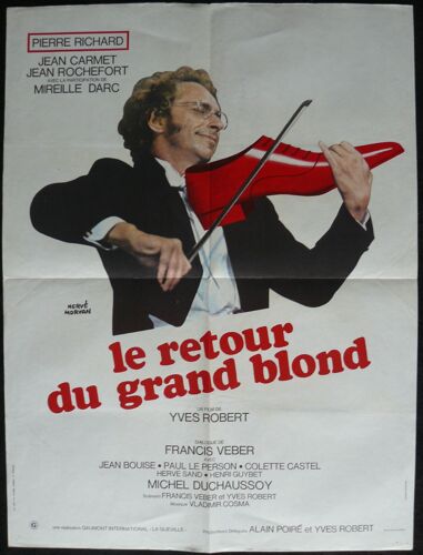 Le Grand Blond Avec Une Chaussure Noire * Yves Robert - Film 1972 - Affiche De Cinema Originale Et Ancienne - 60x80 Cm - Pierre Richard ; Bernard Blier ; Jean Rochefort, Mireile Darc - Film Comique