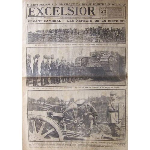 Excelsior Du 23-11-1917  N° 2565 : Devant Cambrai - Les Aspects De La Victoire