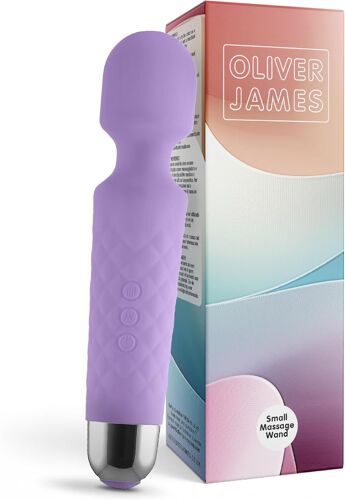 Vibromasseur Personnel De Voyage - Silencieux, Puissant Et Rechargeable - 20 Modes De Vibration Et 8 Vitesses Pour Détendre Tout Le Corps Et Apaiser Les Tensions Musculaires, Lilas