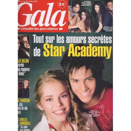 Gala / 17-10-2002  N° 488 : Emma Daumas / Fabien / Nolwenn Leroy (4p) - Sophie Marceau (2p) - Victoria Beckham (2p) - Chantal Goya (3p) - Jacques Dutronc / Françoise Hardy (5p) - Arielle Dombasle (4p)