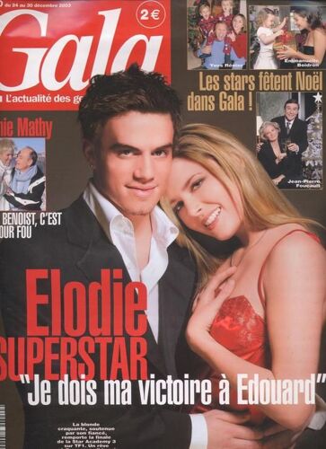 Gala / 24-12-2003  N° 550 : Elodie Frégé / Edouard (3p) - Juliette Gréco (3p) - Alicia Keys (2p) - Didier Gustin (2p) - La Fenice (6p)