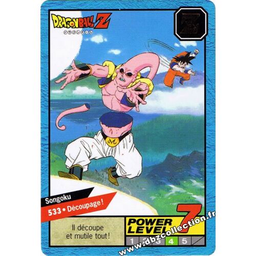 Carte Dragon Ball Z Power Level N°533 !!!!