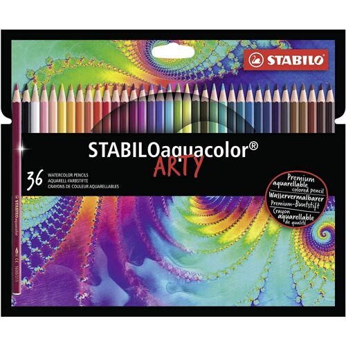 Stabilo Etui De 36 Crayons De Couleur Aquarellables Aquacolor Arty Assortis