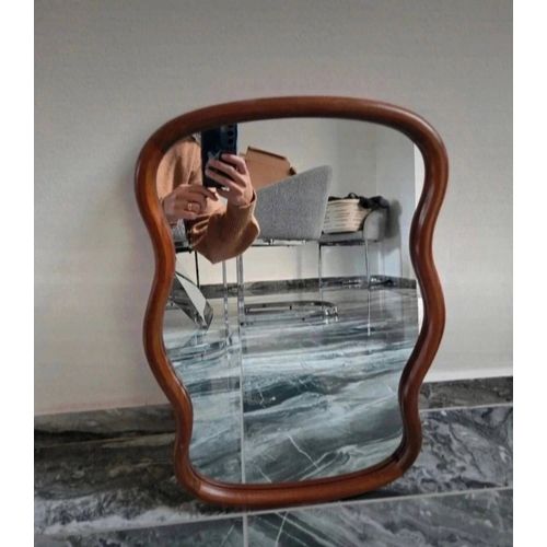 Miroir organic bois wavy vague ondulé tendance neuf