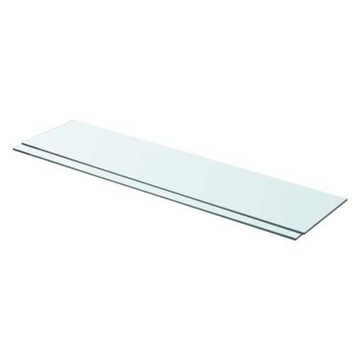 Panneaux D'étagère 2 Pcs Verre Transparent 90 X 20 Cm