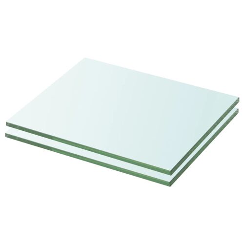 Panneaux D'étagère 2 Pcs Verre Transparent 20 X 20 Cm