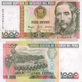 Billet De Banque 1000 Mil Intis - Banco Central De Reserva Del Peru - Pérou - Mariscal Andres Avelino Caceres - 1988